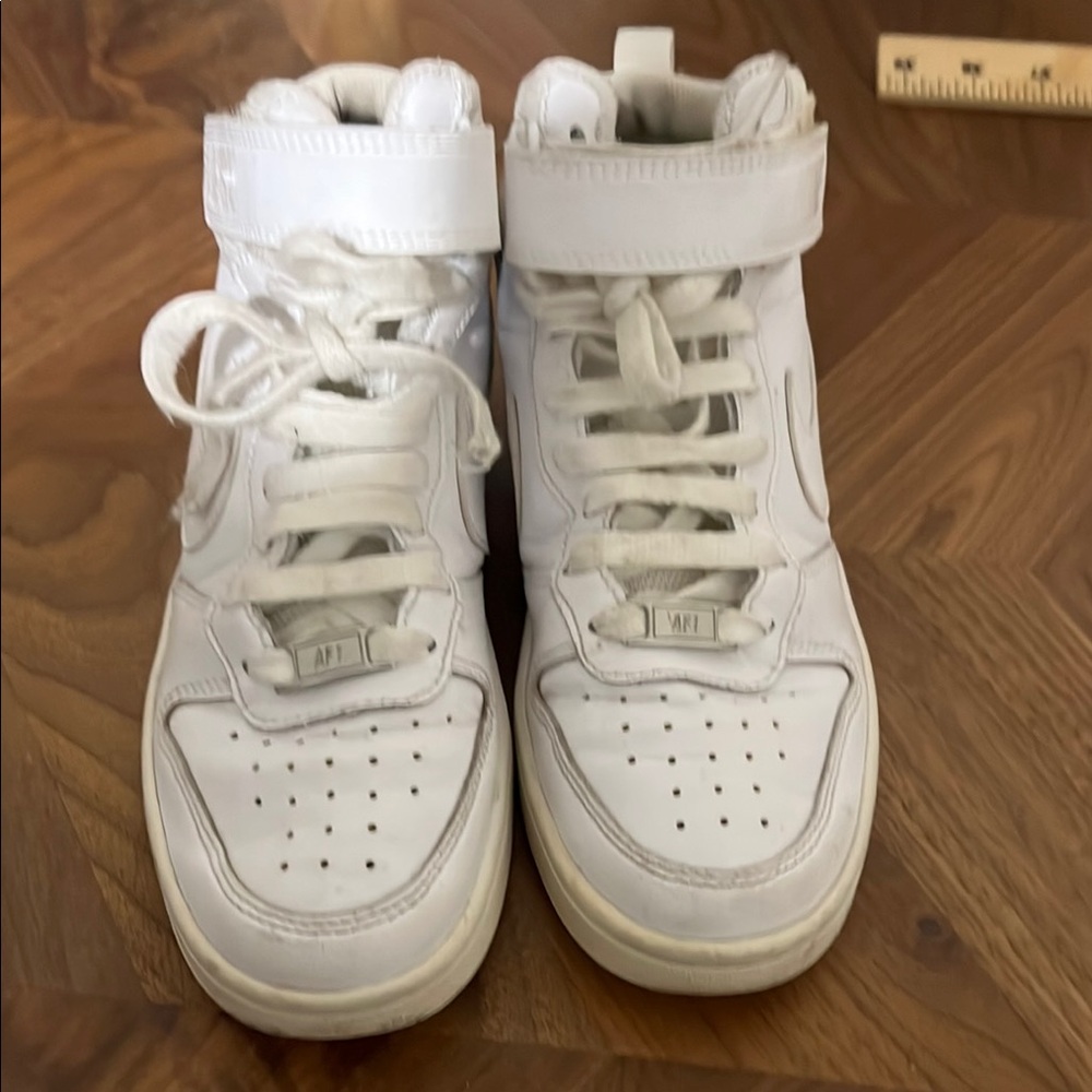 Nike AF1 White High-Top Sneakers Size 4Y